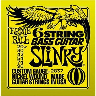 Ernie Ball 2837 6-String Slinky Bass Guitar Small Ball End