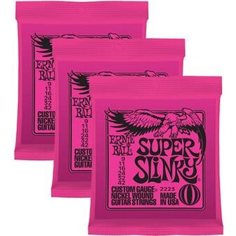 Ernie Ball 3223 Super Slinky Nickel Wound 3-Pack