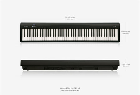 Roland FP-10 digitale piano afmetingen