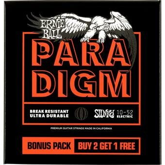 Ernie Ball 3365 Paradigm Skinny Top Heavy Bottom 10-52 3-Pack