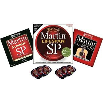 Martin Strings Combo 3-Pack With 12 Picks